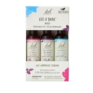 Bach Get It Done Motivation Kit - Elm, Impatiens & Vervain (White/Blue/Purple)